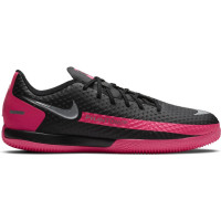 Nike Phantom GT Academy Zaalvoetbalschoenen (IC) Kids Zwart Zilver Roze