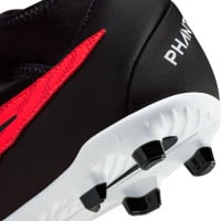 Nike Phantom GX Club Dynamic Fit Gras / Kunstgras Voetbalschoenen (MG) Zwart Felrood Wit