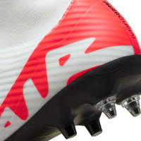 Nike Zoom Mercurial Superfly 9 Academy IJzeren-Nop Voetbalschoenen (SG) Anti-Clog Wit Felrood Zwart