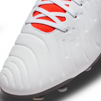 Nike Tiempo Legend 10 Pro Gras Voetbalschoenen (FG) Wit Zwart Felrood