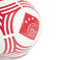 adidas Ajax Club Voetbal Maat 5 2023-2024 Wit Rood