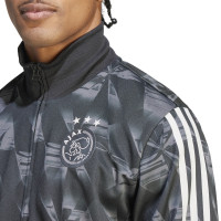 adidas Ajax Trainingsjack 2023-2024 Zwart Zilver Wit