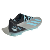 adidas X Crazyfast Messi.3 Gras Voetbalschoenen (FG) Zilver Lichtblauw Zwart