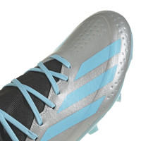adidas X Crazyfast Messi.3 Gras Voetbalschoenen (FG) Zilver Lichtblauw Zwart