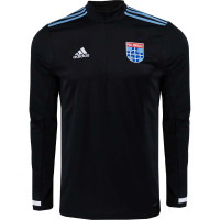 adidas PEC Zwolle Warming-up Trainingstrui 1/4-Zip 2023-2024 Zwart Blauw