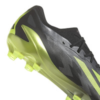 adidas X Crazyfast INJ.1 Gras Voetbalschoenen (FG) Zwart Geel Grijs