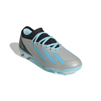 adidas X Crazyfast Messi.3 Gras / Kunstgras Voetbalschoenen (MG) Kids Zilver Blauw Zwart