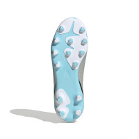 adidas X Crazyfast Messi.3 Gras / Kunstgras Voetbalschoenen (MG) Kids Zilver Blauw Zwart