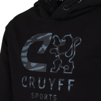 Cruyff Xinner Hoodie Kids Zwart Camo Blauw Grijs