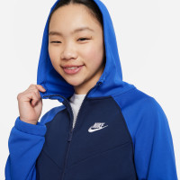 Nike Sportswear Poly Tracksuit Full-Zip Hooded Kids Dark Blue White