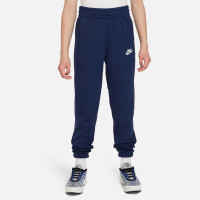 Nike Sportswear Poly Trainingspak Full-Zip Hooded Kids Donkerblauw Blauw Wit