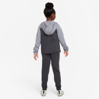 Nike Sportswear Poly Trainingspak Full-Zip Hooded Kids Zwart Grijs Wit