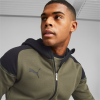 PUMA TeamCup Casual Vest Olijfgroen Zwart