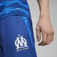 PUMA Olympique Marseille Pre-Match Trainingsbroek Woven 2023-2024 Blauw Wit
