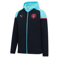 PUMA Manchester City Casual Vest 2023-2024 Donkerblauw Lichtblauw Roze