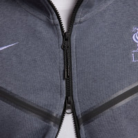 Nike Liverpool Tech Fleece Trainingspak 2023-2024 Donkergrijs Lichtpaars