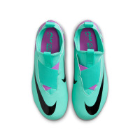 Nike Zoom Mercurial Vapor 15 Academy Gras / Kunstgras Voetbalschoenen (MG) Kids Turquoise Paars Zwart Wit