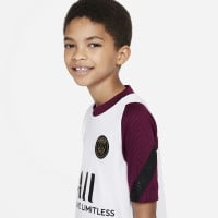 Nike Paris Saint Germain Strike Trainingsshirt 2020-2021 Kids Wit Bordeauxrood