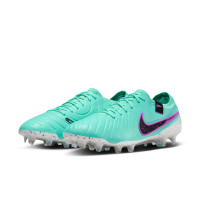 Nike Tiempo Legend 10 Elite Gras Football Boots (FG) Turquoise Black Purple White