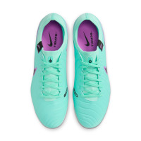Nike Tiempo Legend 10 Pro Gras Voetbalschoenen (FG) Turquoise Zwart Paars Wit