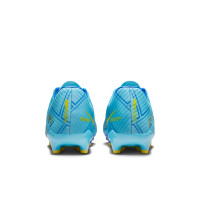 Nike Zoom Mercurial Vapor 15 Mbappé Academy Gras / Kunstgras Voetbalschoenen (MG) Lichtblauw Geel Oranje