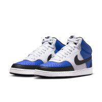 Nike Court Vision Mid Sneakers Wit Blauw Zwart
