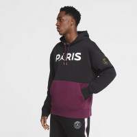 Nike Paris Saint Germain X Jordan Hoodie Zwart Bordeauxrood Goud
