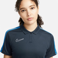 Nike Dri-Fit Academy 23 Polo Dames Donkerblauw Blauw Wit