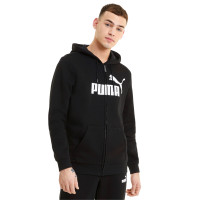 PUMA Essential Big Logo Full-Zip Hoodie Zwart Wit