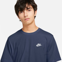 Nike Sportswear Club T-Shirt Donkerblauw Wit