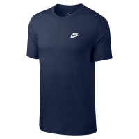 Nike Sportswear Club T-Shirt Donkerblauw Wit