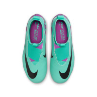 Nike Zoom Mercurial Superfly 9 Academy Gras / Kunstgras Voetbalschoenen (MG) Kids Turquoise Paars Zwart Wit