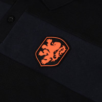 KNVB Polo Logo Zwart Grijs Oranje
