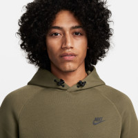 Nike Tech Fleece Sportswear Hoodie Olijfgroen Zwart