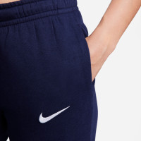 Nike Nederland Club Fleece Joggingbroek 2023-2025 Dames Donkerblauw Rood Wit
