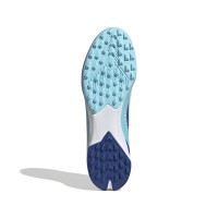 adidas X Crazyfast.3 Turf Voetbalschoenen (TF) Blauw Lichtblauw Wit
