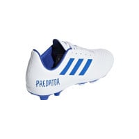 adidas PREDATOR 19.4 Gras / Kunstgras Voetbalschoenen (FxG) Kids Wit Blauw