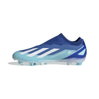 adidas X Crazyfast.3 Veterloze Gras Voetbalschoenen (FG) Blauw Lichtblauw Wit