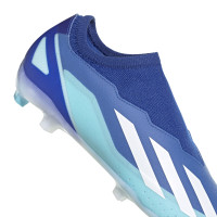 adidas X Crazyfast.3 Veterloze Gras Voetbalschoenen (FG) Blauw Lichtblauw Wit