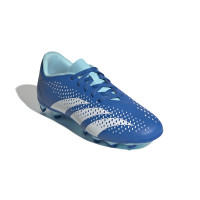 adidas Predator Accuracy.4 Gras / Kunstgras Voetbalschoenen (FxG) Kids Blauw Lichtblauw Wit