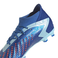 adidas Predator Accuracy.1 Gras Voetbalschoenen (FG) Kids Blauw Lichtblauw Wit
