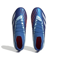 adidas Predator Accuracy.1 IJzeren-Nop Voetbalschoenen (SG) Blauw Lichtblauw Wit