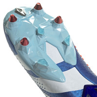 adidas Predator Accuracy+ Veterloze IJzeren-Nop Voetbalschoenen (SG) Blauw Lichtblauw Wit