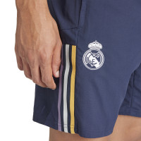 adidas Real Madrid Trainingsbroekje Woven 2023-2024 Donkerblauw Wit Goud