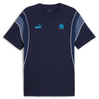 PUMA Olympique Marseille FtblArchive T-Shirt 2023-2024 Donkerblauw