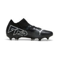 PUMA Future 7 Match IJzeren-Nop Voetbalschoenen (SG) Zwart Wit Donkergrijs