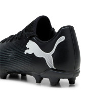 PUMA Future 7 Play Gras / Kunstgras Voetbalschoenen (MG) Zwart Wit Donkergrijs