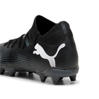 PUMA Future 7 Match Gras / Kunstgras Voetbalschoenen (MG) Kids Zwart Wit Donkergrijs