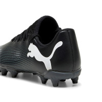 PUMA Future 7 Play Gras / Kunstgras Voetbalschoenen (MG) Kids Zwart Wit Donkergrijs