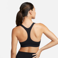 Nike Light Support Swoosh Sports Bra Black White